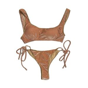 Bikini Lovers Velvet Pink & Gold Bikini